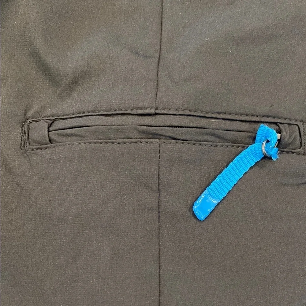 Surf & Swim Co. Short Hiking Swim E-Waist Utility Pockets Black Blue Size Large